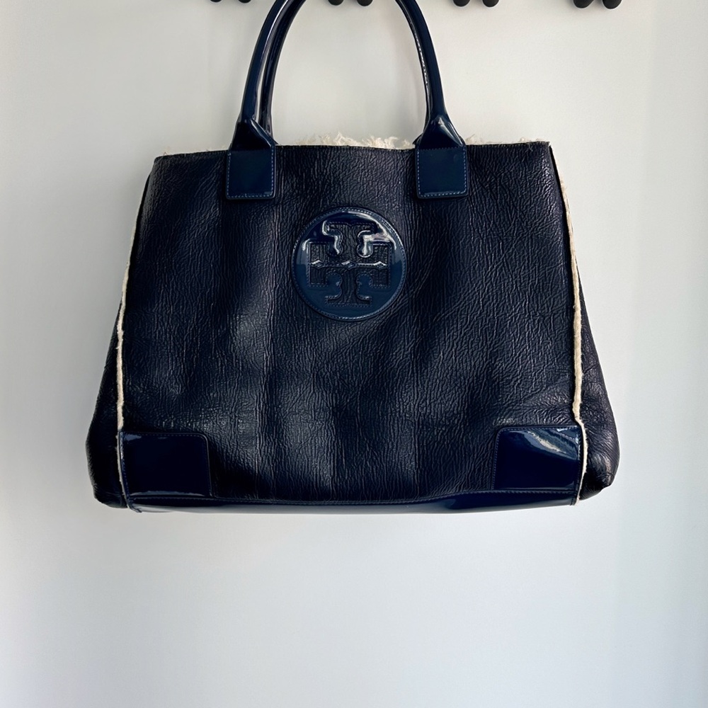 Tory Burch Dark Blue Leather Satchel